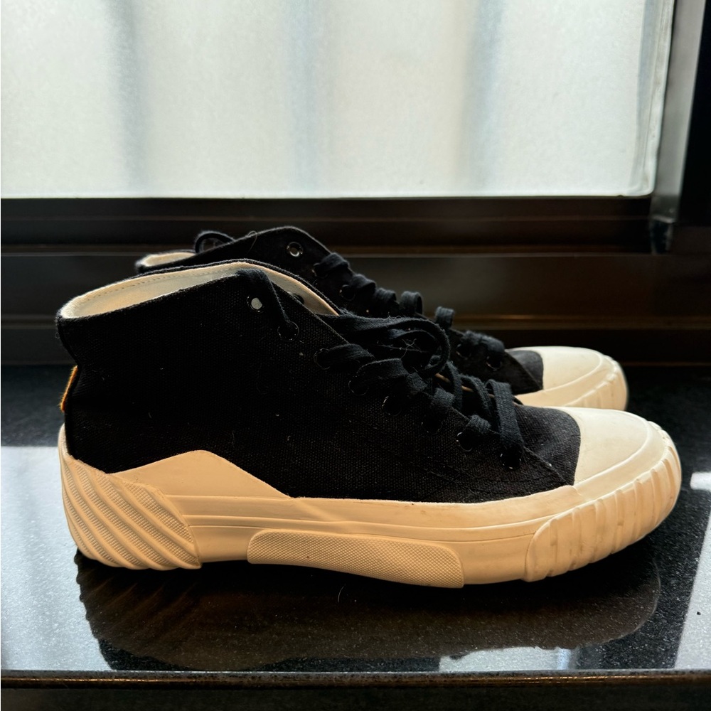 Kenzo Black and White High-Top Sneakers